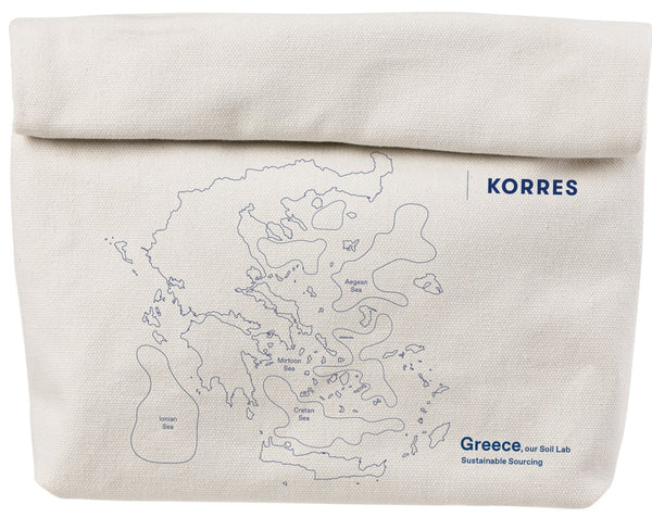 Canvas Pouch Greek Map